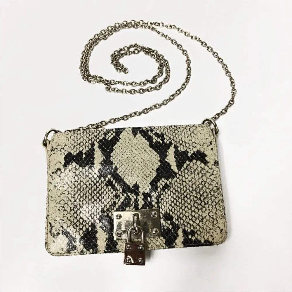 Alexis Hudson Queens Mini Snakeskin Crossbody Bag